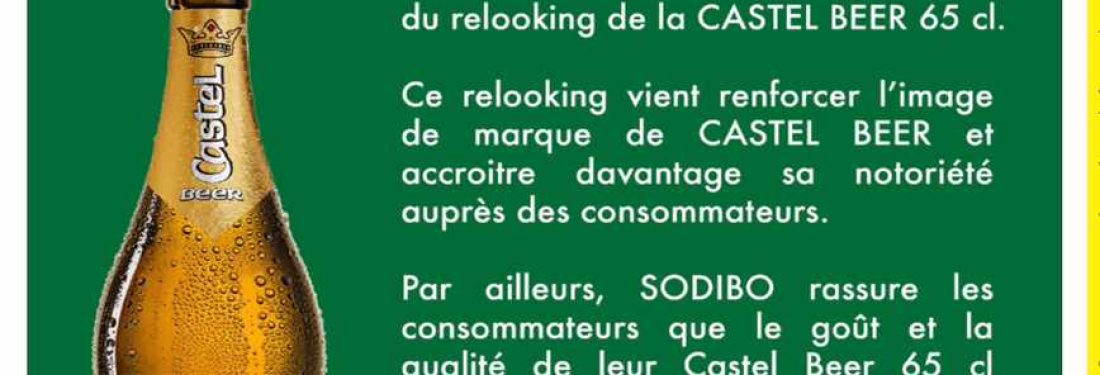 Communiqué de presse nouvel habillage castel 65cl